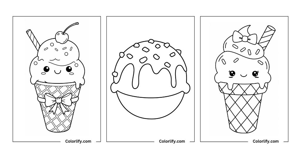 Ice cream coloring pages