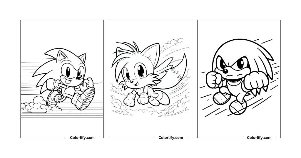 Sonic Coloring Pages