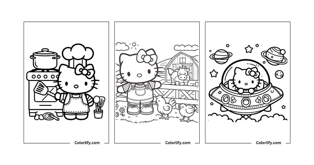 Hello-Kitty Coloring Page