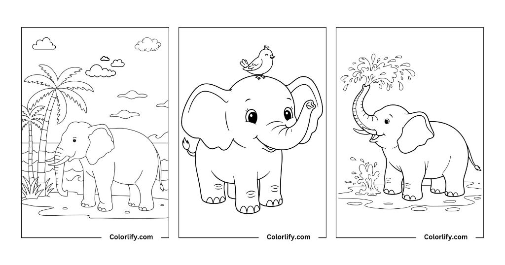 Elephant Coloring Pages